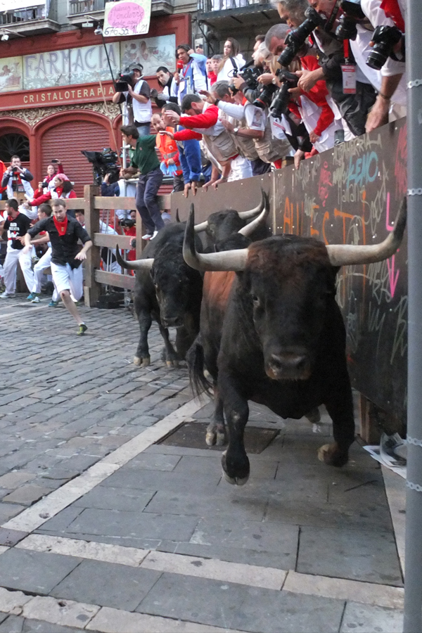 imagen de los encierros tomada el 7 de julio