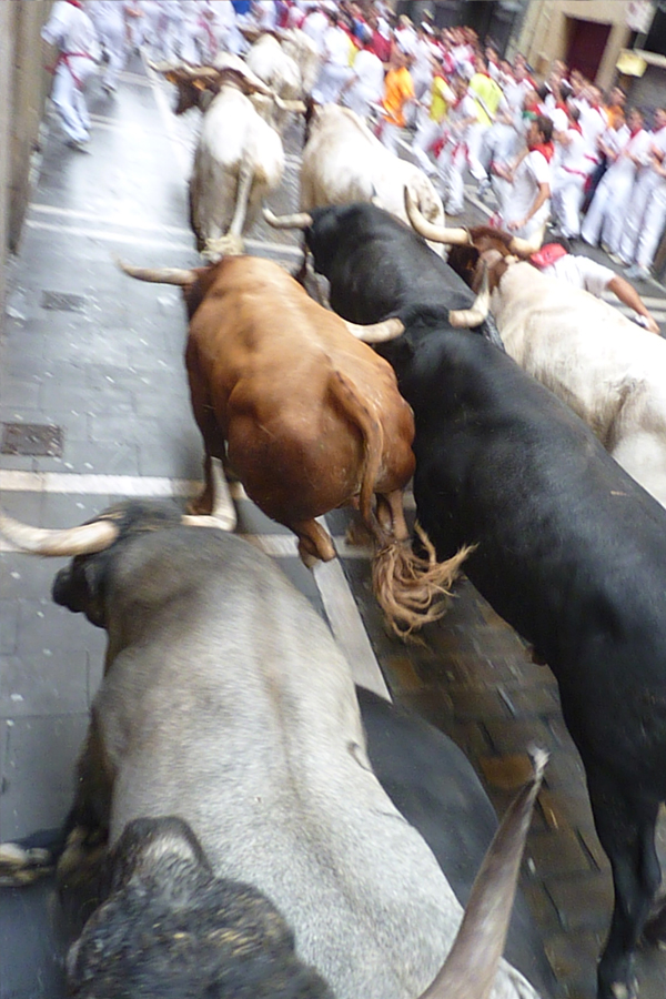 imagen de los encierros tomada el 8 de julio