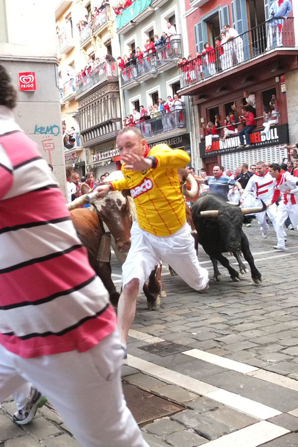 imagen de los encierros tomada el 9 de julio