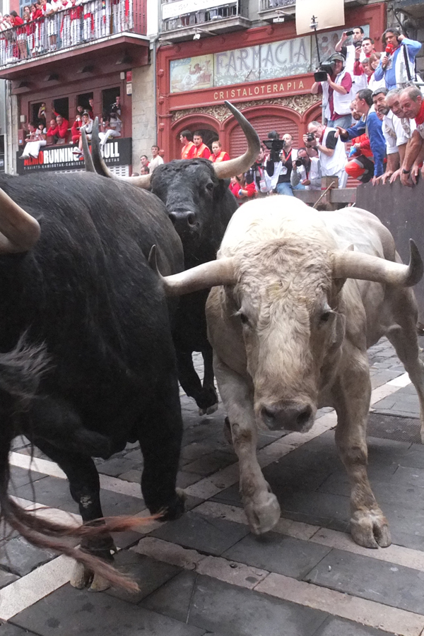 imagen de los encierros tomada el 10 de julio