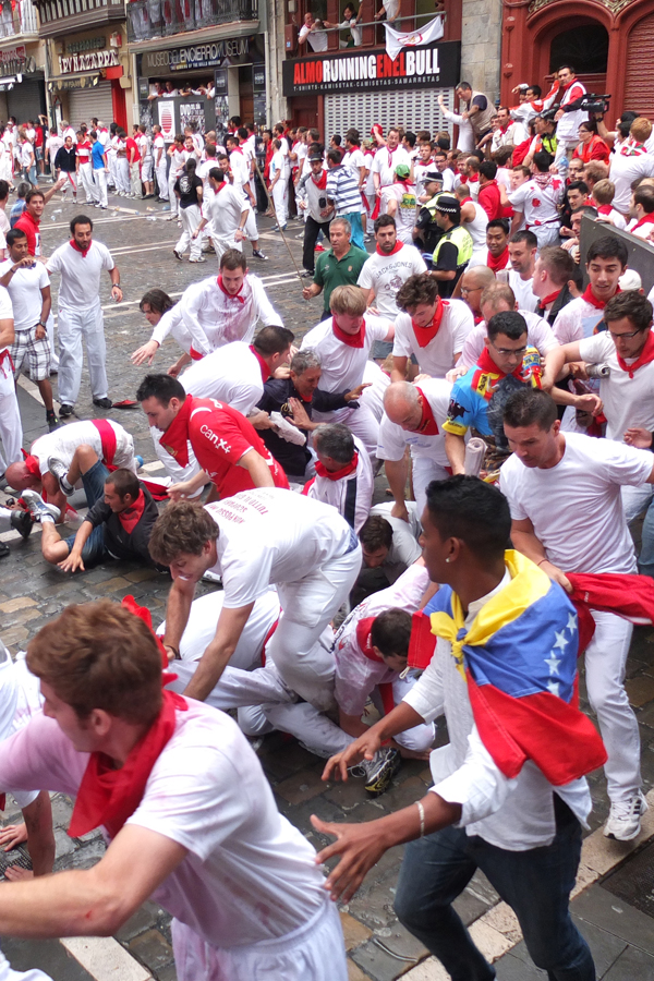 imagen de los encierros tomada el 11 de julio