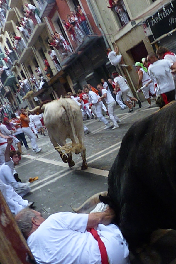 imagen de los encierros tomada el 12 de julio