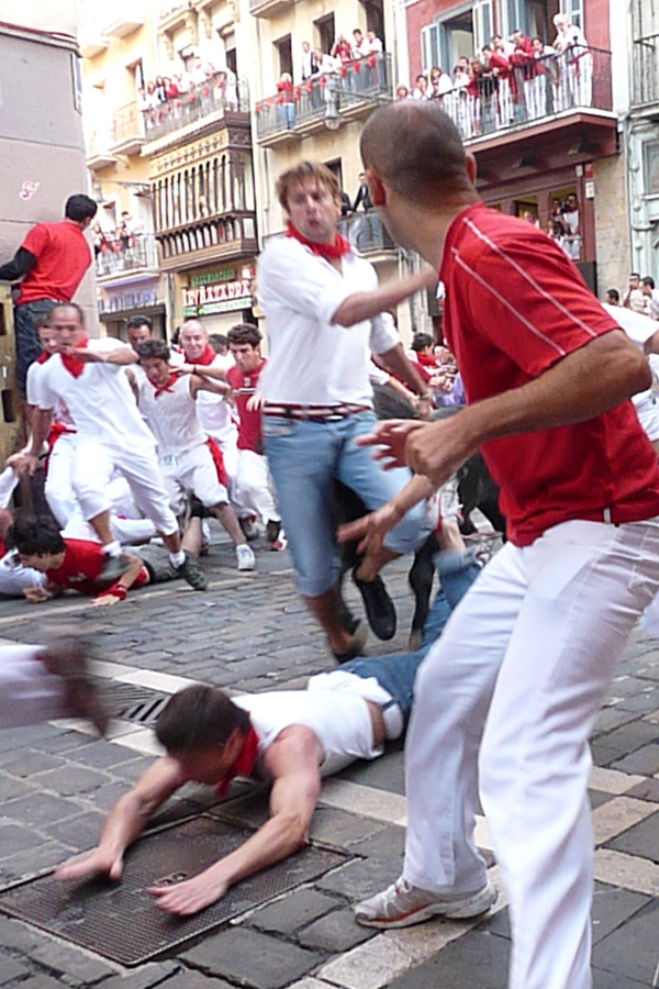 imagen de los encierros tomada el 13 de julio
